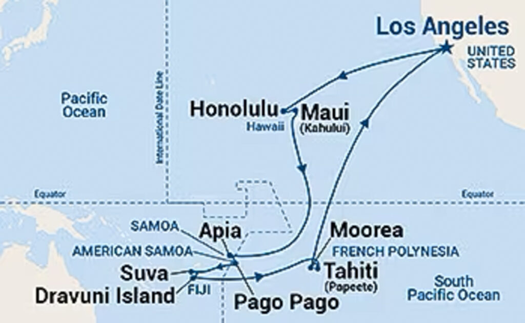 Our Cruise route over the next 32 days...
