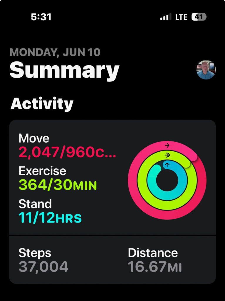 We definitely put some miles in today...