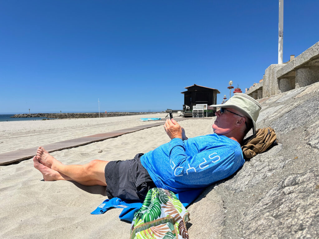 Resting on Ancora Beach...