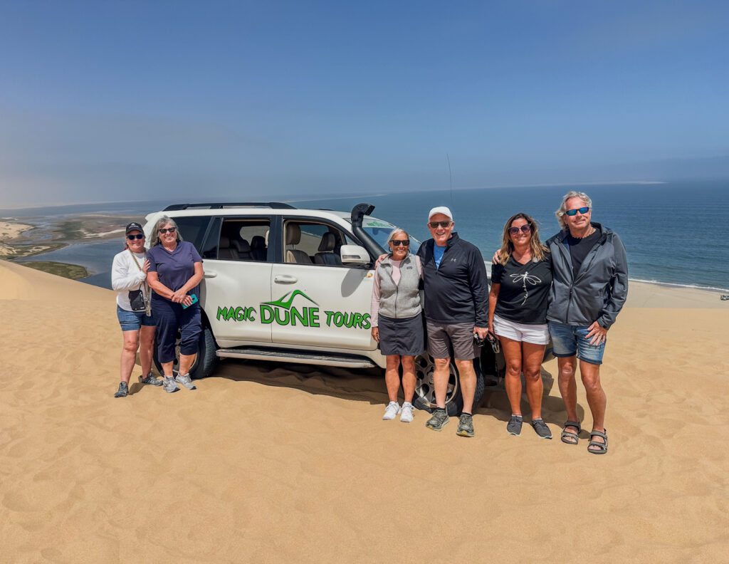 Parked at the top looks g down on Sandwich Harbor...