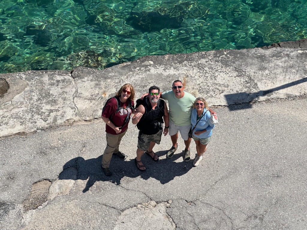 Our good friends Peter & Dee along with our favorite guitarist on the Island Prince Danny Rembrandt...