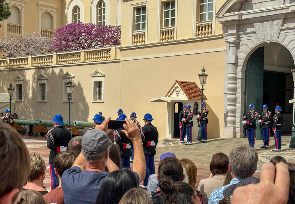 The changing of the guards at the Palace...